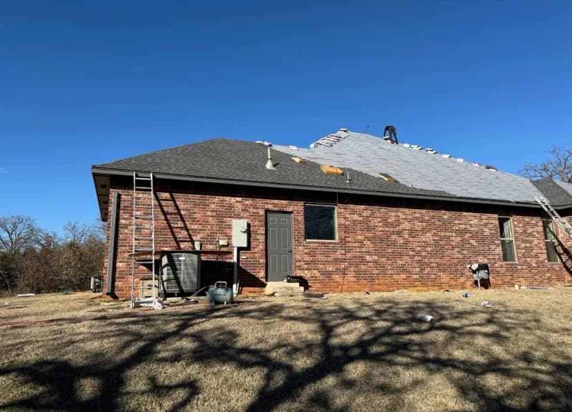 Roof work in progress